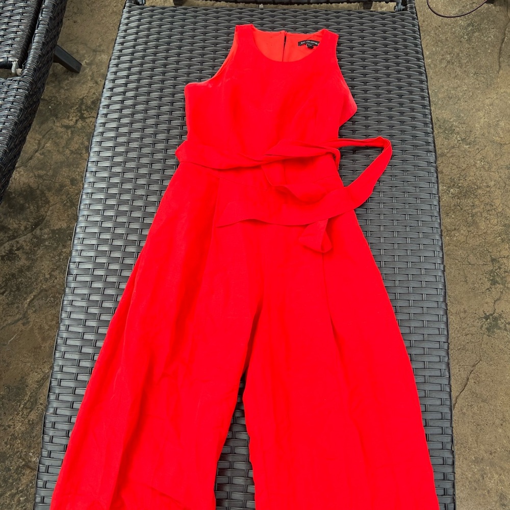 Red Sleeveless Jumpsuit